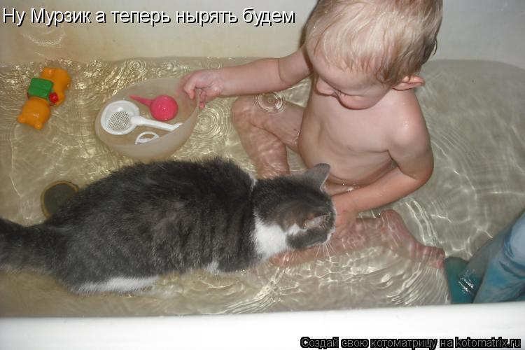 Котоматрица: Ну Мурзик а теперь нырять будем