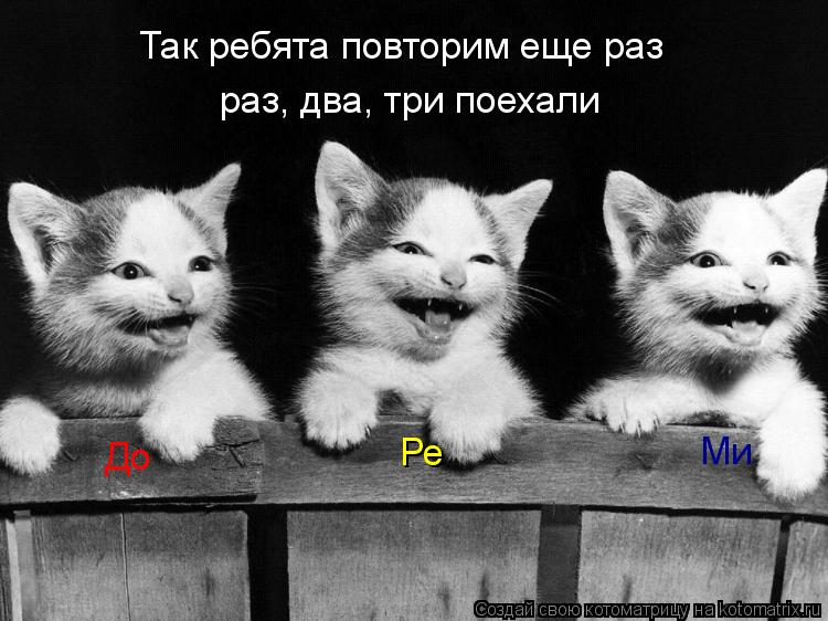 Так ребята повторим еще раз раз, два, три поехали До Ре Ми... Котоматрица: Так ребята повторим еще раз раз, два, три поехали До Ре Ми
