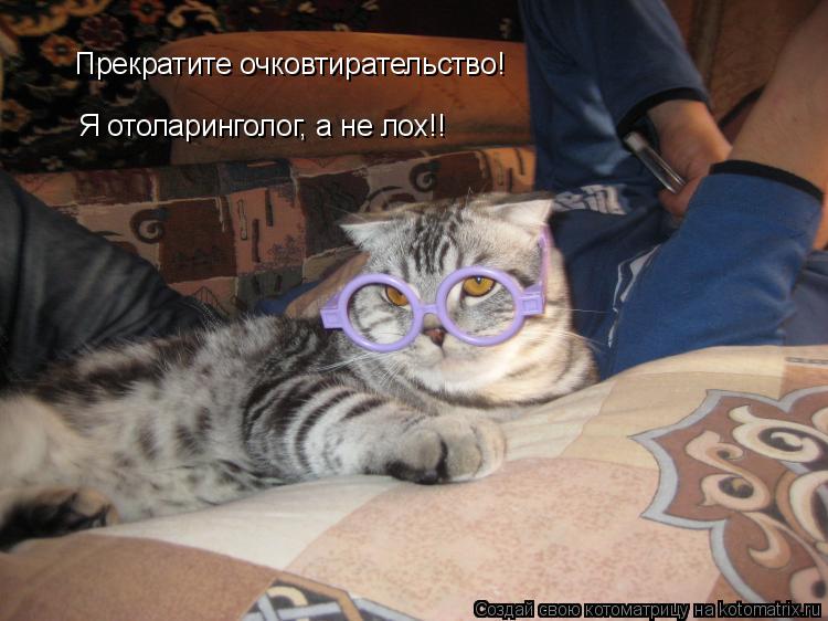 Прекратите очковтирательство! Я отоларинголог, а не лох!!... Котоматрица: Прекратите очковтирательство! Я отоларинголог, а не лох!!