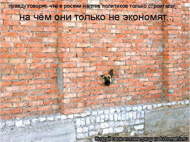 правду говорят, что в россии наглее политиков только строители! на чём они только не экономят...... Котоматрица: правду говорят, что в россии наглее политиков только строители! на чём они только не экономят...