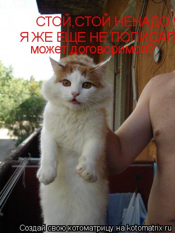 СТОЙ,СТОЙ НЕНАДО Я ЖЕ ЕЩЕ НЕ ПОПИСАЛ СТОЙ,СТОЙ НЕНАДО Я ЖЕ ЕЩЕ НЕ ПОПИСАЛ Я ЖЕ ЕЩЕ НЕ ПОПИСАЛ мож... Котоматрица: СТОЙ,СТОЙ НЕНАДО Я ЖЕ ЕЩЕ НЕ ПОПИСАЛ СТОЙ,СТОЙ НЕНАДО Я ЖЕ ЕЩЕ НЕ ПОПИСАЛ Я ЖЕ ЕЩЕ НЕ ПОПИСАЛ может договоримся?