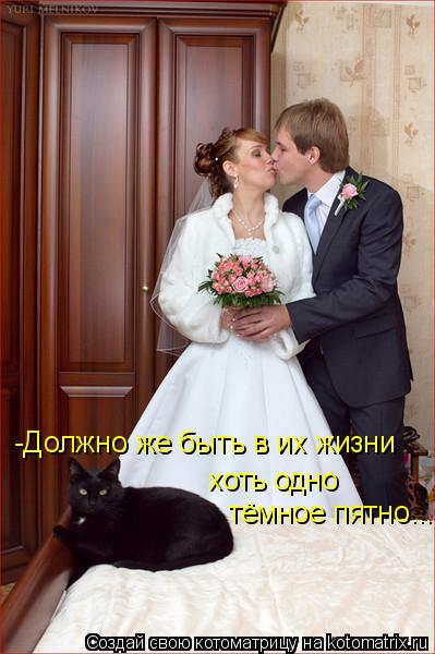 -Должно же быть в их жизни хоть одно тёмное пятно...... Котоматрица: -Должно же быть в их жизни хоть одно тёмное пятно...