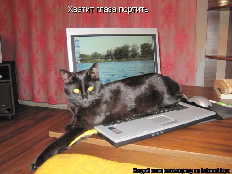 Хватит глаза портить... Котоматрица: Хватит глаза портить