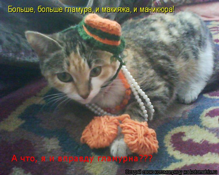 Больше, больше гламура, и макияжа, и маникюра! А что, я и вправду гламурна???... Котоматрица: Больше, больше гламура, и макияжа, и маникюра! А что, я и вправду гламурна???