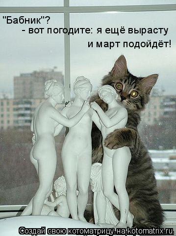Котоматрица: "Бабник"? - вот погодите: я ещё вырасту и март подойдёт!