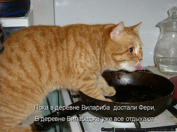 Пока в деревне Вилариба достали Фери, В деревне Вилабаджа уже все отдыхают.... Котоматрица: Пока в деревне Вилариба достали Фери, В деревне Вилабаджа уже все отдыхают.