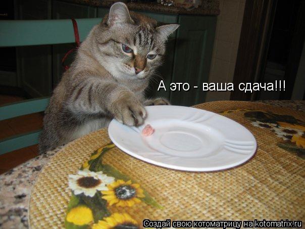 А это - ваша сдача!!!... Котоматрица: А это - ваша сдача!!!