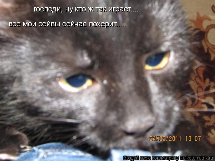 Котоматрица: господи, ну кто ж так играет.... все мои сейвы сейчас похерит.......