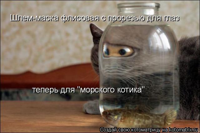 Котоматрица: Шлем-маска флисовая с прорезью для глаз теперь для "морского котика"