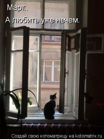 Март.. А любить уже нечем.... Котоматрица: Март.. А любить уже нечем.