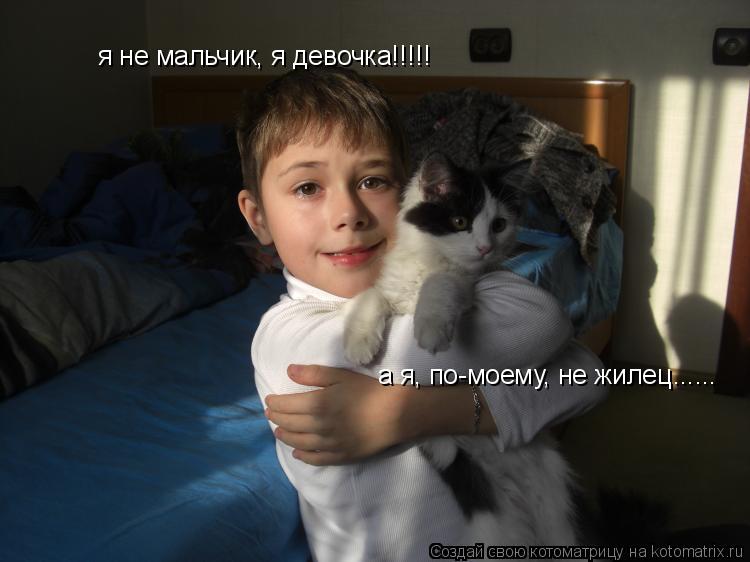 я не мальчик, я девочка!!!!! а я, по-моему, не жилец......... Котоматрица: я не мальчик, я девочка!!!!! а я, по-моему, не жилец......