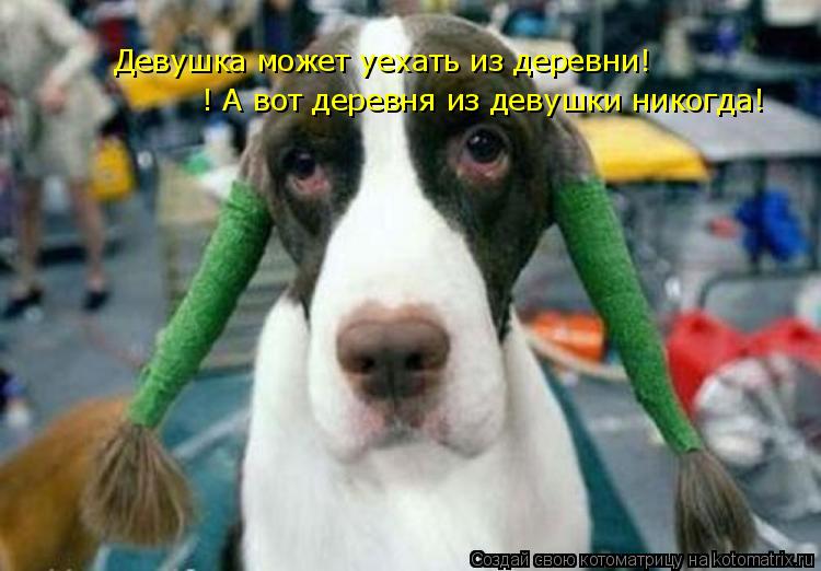 ! А вот деревня из девушки никогда! Девушка может уехать из деревни!... Котоматрица: ! А вот деревня из девушки никогда! Девушка может уехать из деревни!