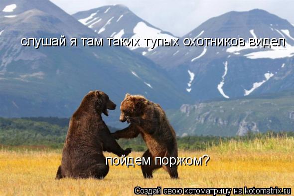 слушай я там таких тупых охотников видел пойдем поржом?... Котоматрица: слушай я там таких тупых охотников видел пойдем поржом?