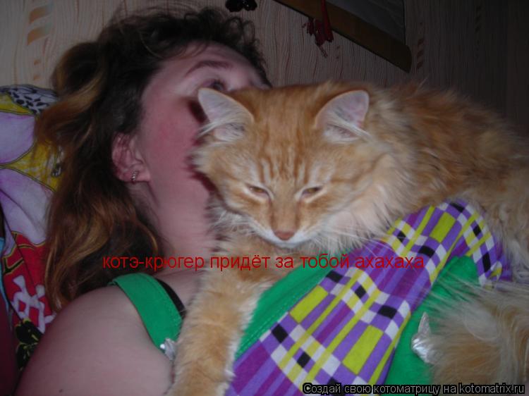 котэ-крюгер придёт за тобой ахахаха... Котоматрица: котэ-крюгер придёт за тобой ахахаха