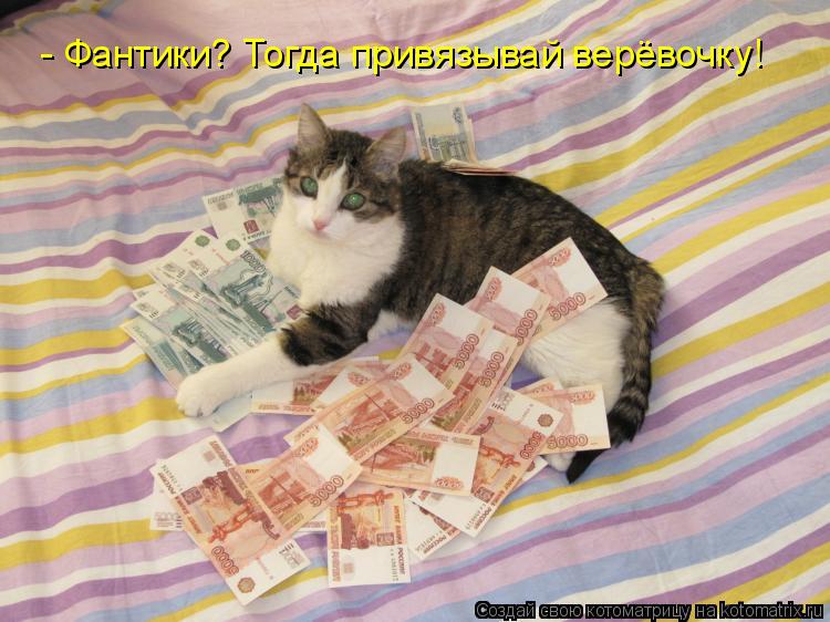 - Фантики? Тогда привязывай верёвочку!... Котоматрица: - Фантики? Тогда привязывай верёвочку!