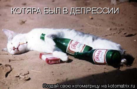 КОТЯРА БЫЛ В ДЕПРЕССИИ... Котоматрица: КОТЯРА БЫЛ В ДЕПРЕССИИ