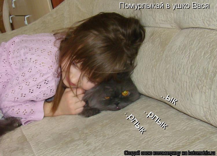 Помурлыкай в ушко Вася ..рлык ..рлык ..ык... Котоматрица: Помурлыкай в ушко Вася ..рлык ..рлык ..ык