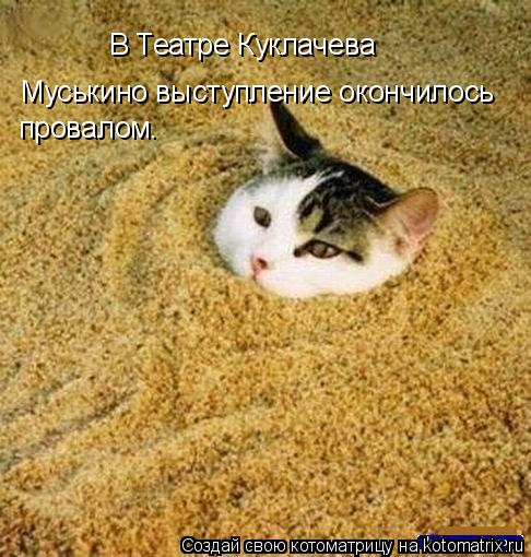 Муськино выступление окончилось провалом. В Театре Куклачева... Котоматрица: Муськино выступление окончилось провалом. В Театре Куклачева