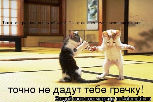 Так а теперь плавно прыгай и всё! Ты готов к встрече с хозяевами и они ... точно не дадут тебе гречку... Котоматрица: Так а теперь плавно прыгай и всё! Ты готов к встрече с хозяевами и они ... точно не дадут тебе гречку!