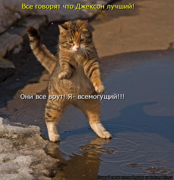Котоматрица: Все говорят что Джексон лучший! Они все врут! Я- всемогущий!!!