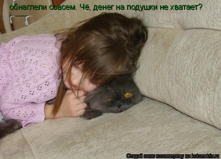 обнаглели совсем. Чё, денег на подушки не хватает?... Котоматрица: обнаглели совсем. Чё, денег на подушки не хватает?
