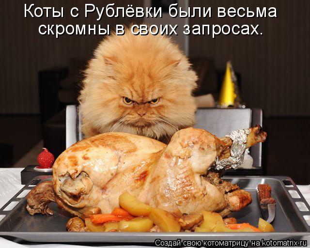 Коты с Рублёвки были весьма скромны в своих запросах.... Котоматрица: Коты с Рублёвки были весьма скромны в своих запросах.