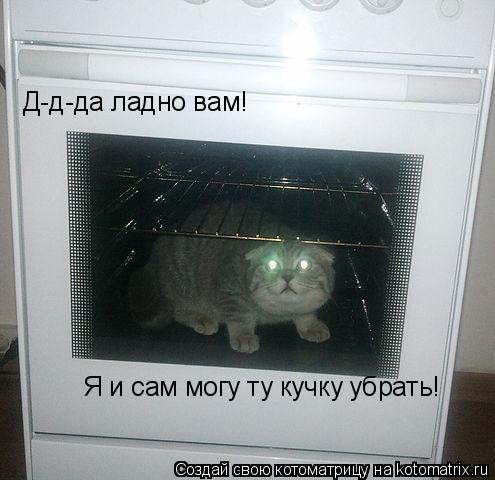 Д-д-да ладно вам! Я и сам могу ту кучку убрать!... Котоматрица: Д-д-да ладно вам! Я и сам могу ту кучку убрать!