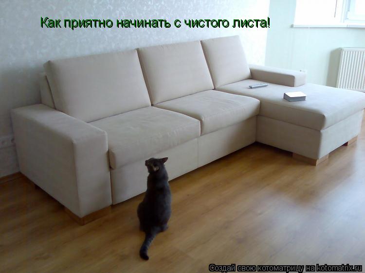 Как приятно начинать с чистого листа!... Котоматрица: Как приятно начинать с чистого листа!