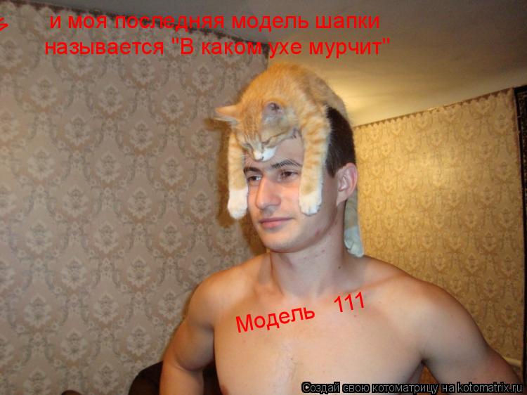 и моя последняя модель шапки и моя последняя модель шапки называется "В каком ухе мурчит" Модель № 11... Котоматрица: и моя последняя модель шапки и моя последняя модель шапки называется "В каком ухе мурчит" Модель № 111