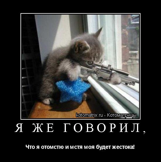 Я же говорил, Что я отомстю и мстя моя будет жестока!... Котоматрица: Я же говорил, Что я отомстю и мстя моя будет жестока!
