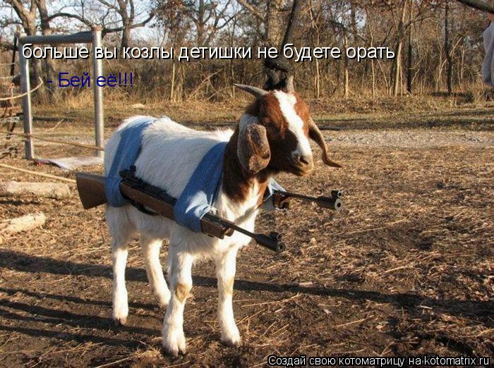 больше вы козлы детишки не будете орать - Бей её!!!... Котоматрица: больше вы козлы детишки не будете орать - Бей её!!!