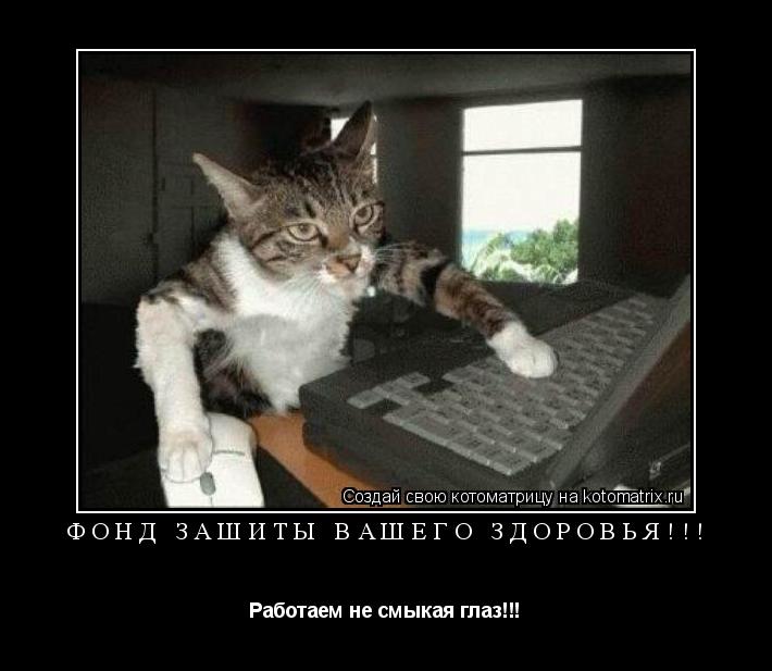 Котоматрица: Фонд Зашиты Вашего Здоровья!!! Работаем не смыкая глаз!!!