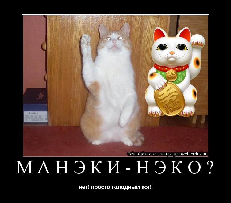 манэки-нэко? нет! просто голодный кот!... Котоматрица: манэки-нэко? нет! просто голодный кот!