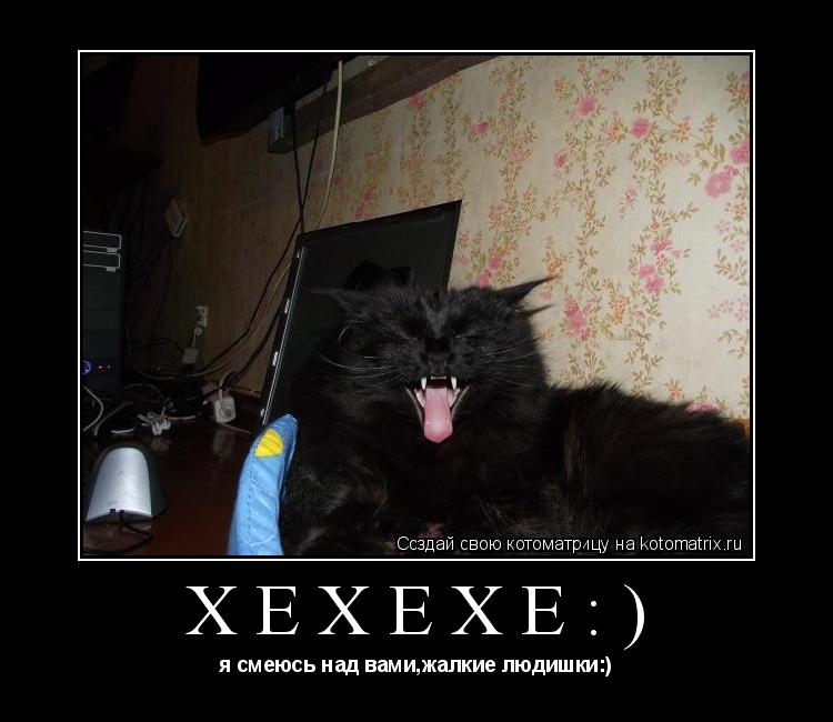 хехехе:) я смеюсь над вами,жалкие людишки:)... Котоматрица: хехехе:) я смеюсь над вами,жалкие людишки:)