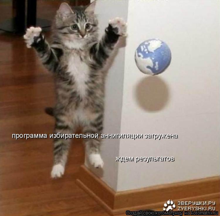 программа избирательной аннигиляции загружена ждем результатов... Котоматрица: программа избирательной аннигиляции загружена ждем результатов