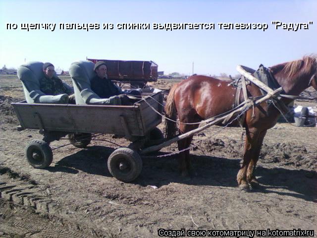 по щелчку пальцев из спинки выдвигается телевизор "Радуга"... Котоматрица: по щелчку пальцев из спинки выдвигается телевизор "Радуга"