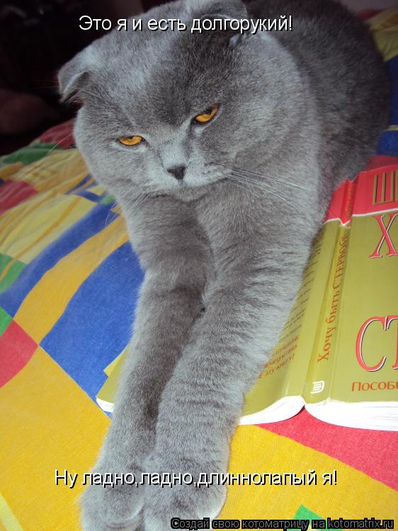 Это я и есть долгорукий! Ну ладно,ладно,длиннолапый я!... Котоматрица: Это я и есть долгорукий! Ну ладно,ладно,длиннолапый я!