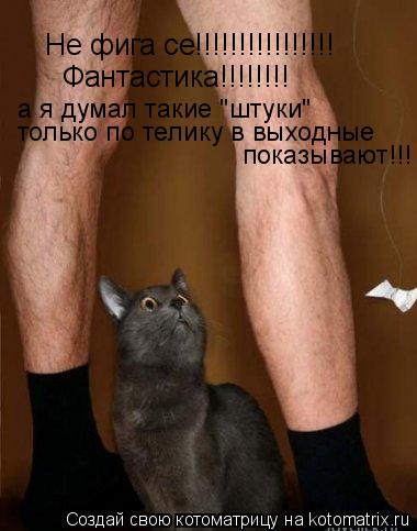 Котоматрица: Не фига се!!!!!!!!!!!!!!!! Фантастика!!!!!!!! а я думал такие "штуки" только по телику в выходные  показывают!!!
