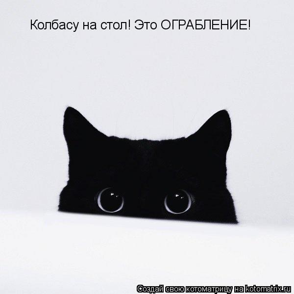 Колбасу на стол! Это ОГРАБЛЕНИЕ!... Котоматрица: Колбасу на стол! Это ОГРАБЛЕНИЕ!