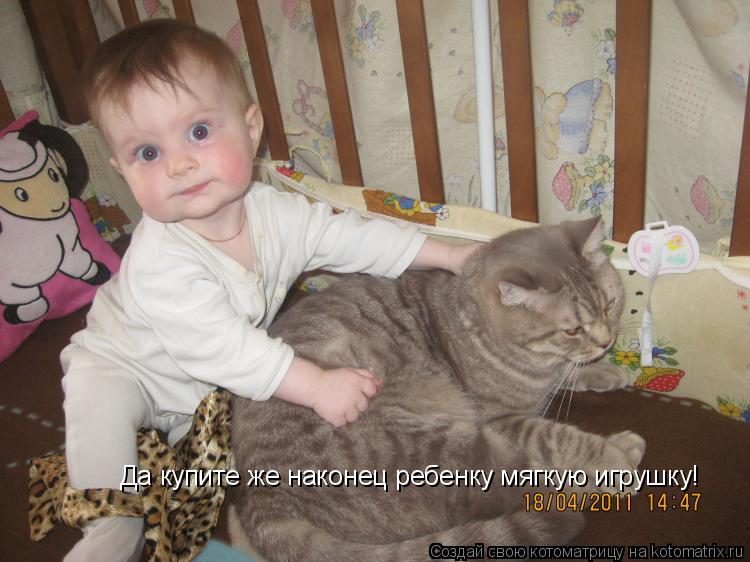 Да купите же наконец ребенку мягкую игрушку!... Котоматрица: Да купите же наконец ребенку мягкую игрушку!