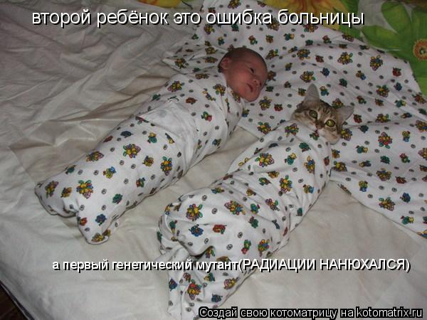 второй ребёнок это ошибка больницы а первый генетический мутант(РАДИАЦИИ НАНЮХАЛСЯ)... Котоматрица: второй ребёнок это ошибка больницы а первый генетический мутант(РАДИАЦИИ НАНЮХАЛСЯ)