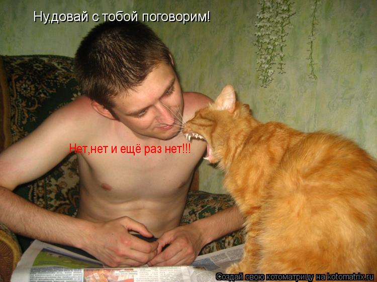 Ну,довай с тобой поговорим! Нет,нет и ещё раз нет!!!... Котоматрица: Ну,довай с тобой поговорим! Нет,нет и ещё раз нет!!!