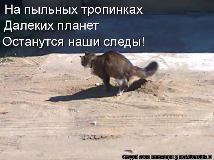 На пыльных тропинках Далеких планет Останутся наши следы!... Котоматрица: На пыльных тропинках Далеких планет Останутся наши следы!