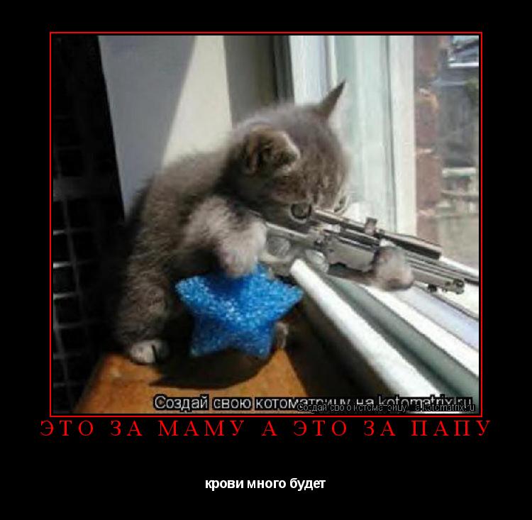 это за маму а это за папу крови много будет... Котоматрица: это за маму а это за папу крови много будет