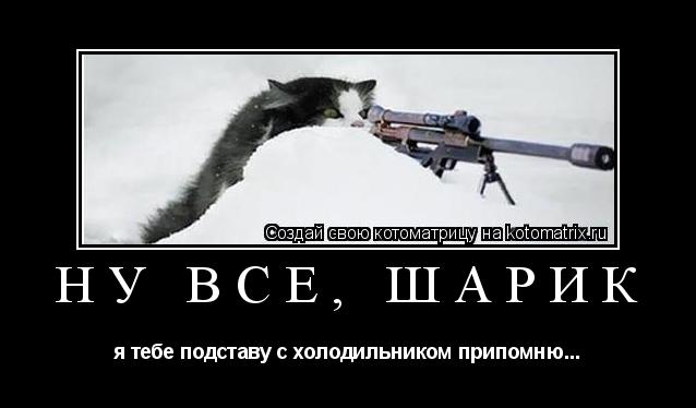 Котоматрица: Ну все, Шарик я тебе подставу с холодильником припомню...