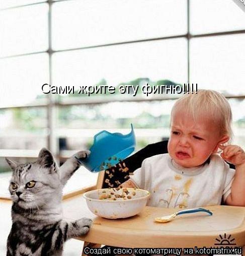 Котоматрица: Сами жрите эту фигню!!!!