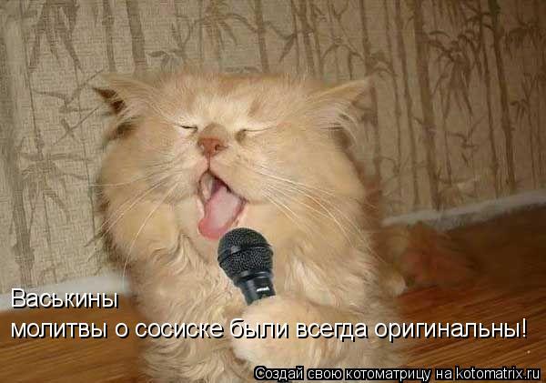 Котоматрица: молитвы о сосиске были всегда оригинальны! Васькины