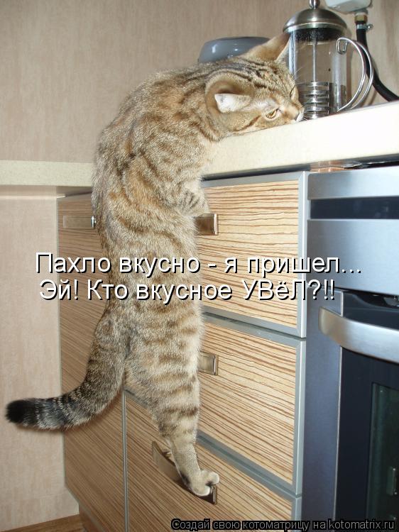 Котоматрица: Пахло вкусно - я пришел... Эй! Кто вкусное УВёЛ?!!