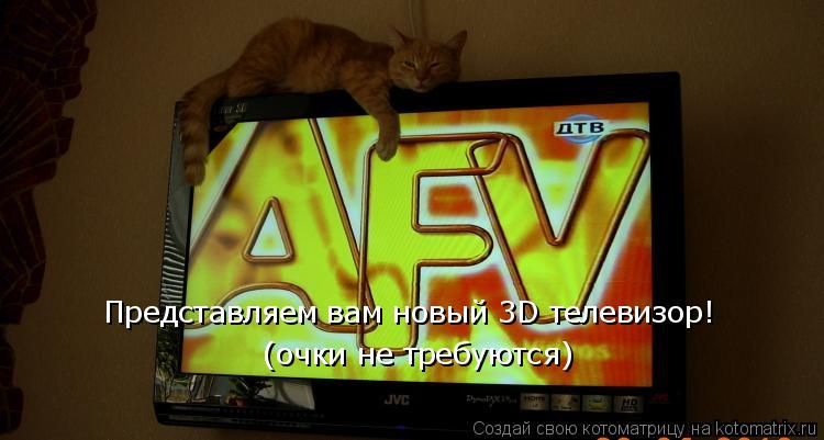 Котоматрица: Представляем вам новый 3D телевизор! (очки не требуются) Представляем вам новый 3D телевизор! (очки не требуются)