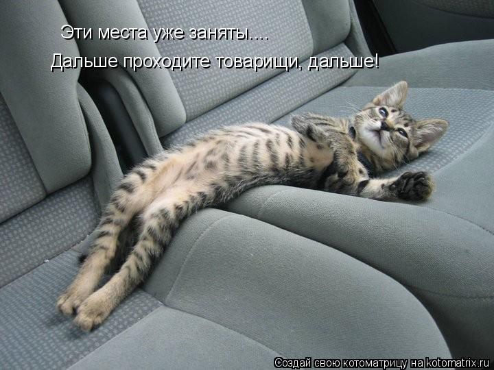 Эти места уже заняты.... Дальше проходите товарищи, дальше!... Котоматрица: Эти места уже заняты.... Дальше проходите товарищи, дальше!